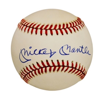 Mickey Mantle Signed American League Baseball 